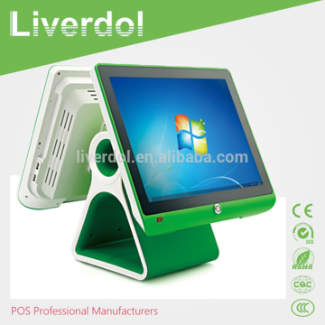 2016 Fashion Design 15" Dual Screen Touch Pos Terminal with J1900 Motherboard