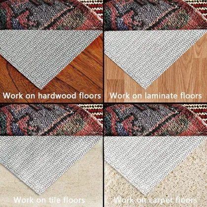 Free Sample PVC Non-Slip Rug Pad for Hardwood Floors & Hard Surfaces