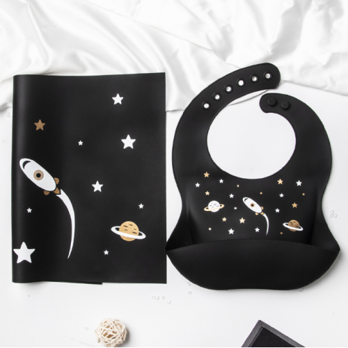 Custom 2pack Silicone Baby Bibs Placemat pour les enfants