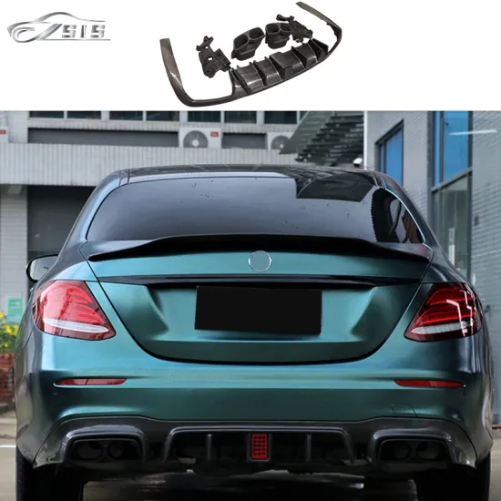 2014-2017 Mer W213 E43 E53 E63S W213 E63 Rear Diffuser - B Style Dry Carbon Fiber