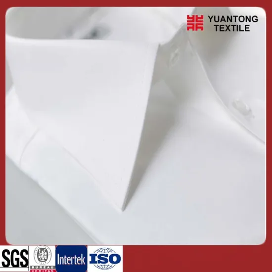 Comfortable Polyester/Rayon 65/35 White Color Shirt Fabric