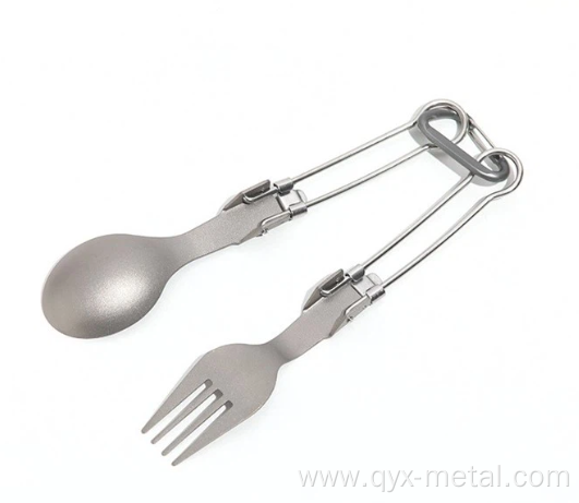 Three-piece Folding Titanium Tableware
