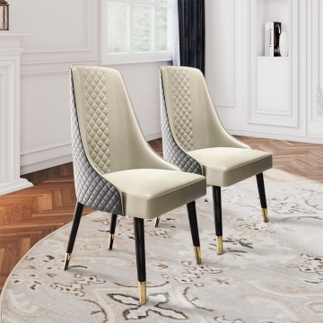 PU Leather High Back Dining Chairs for Modern Dining Room Sets