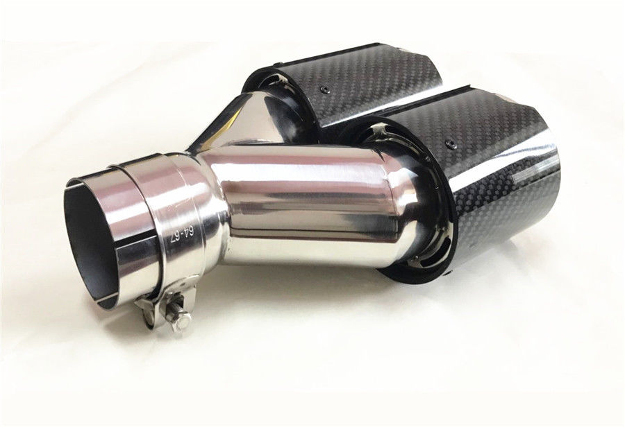 Dual Outlets Carbon Fiber Exhaust Tips