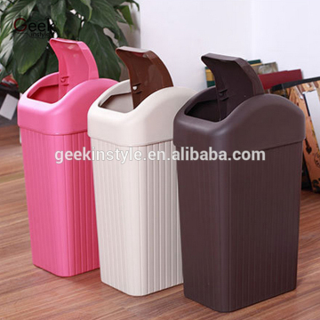 PP plastic waste bin swing trash can for household