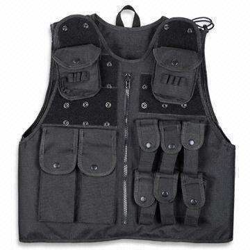 Military/Tactical Vest with PU Waterproof Coating, Made of Oxford Nylon and Cotton