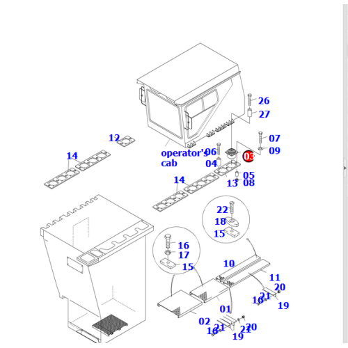 Absorber 43A-54-13210 genuine parts for PC3000-6