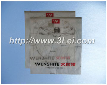 Advertising plastic bag for garment