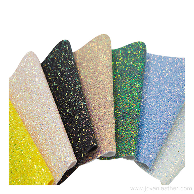 OEM Faux leather glitter faux leather materials