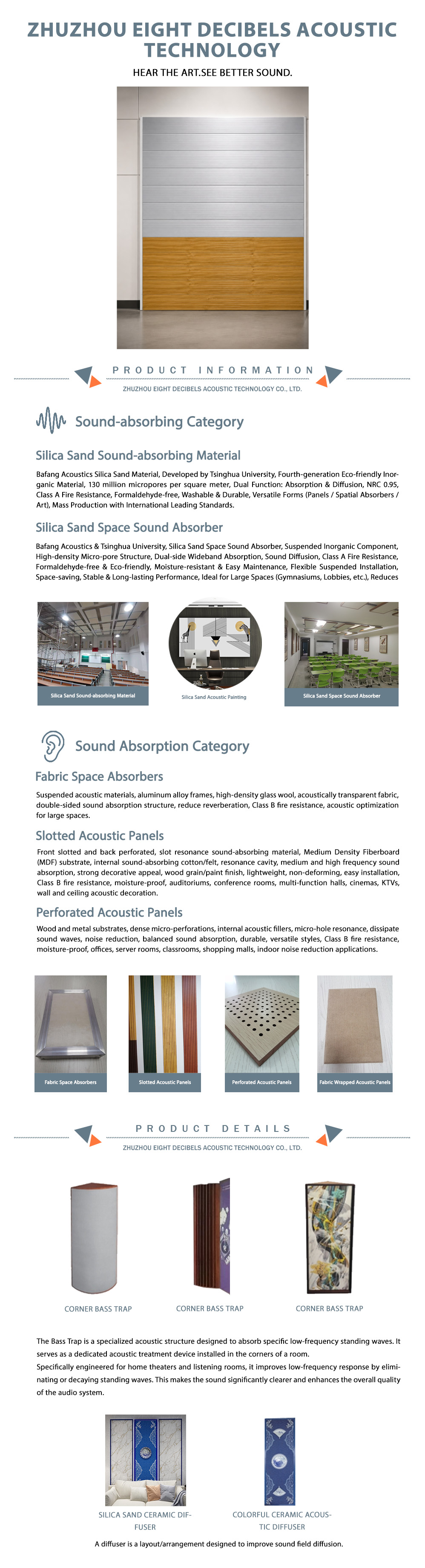 X-Metal composite perforated acoustic panel (wood grain)