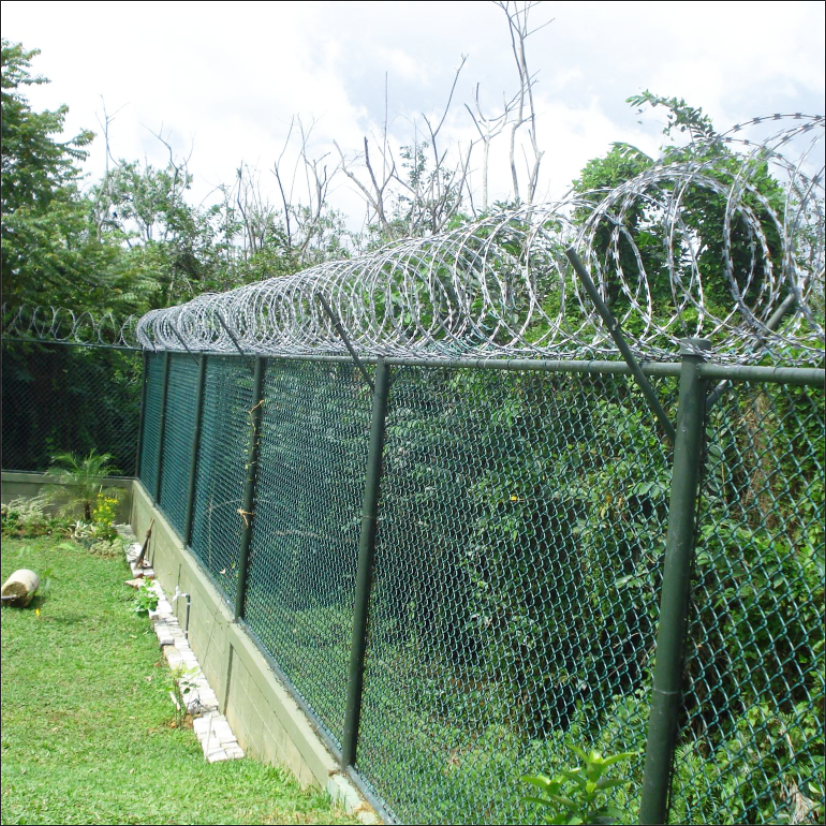 Fio de aço galvanizado BTO-22, fio de barbear para proteção