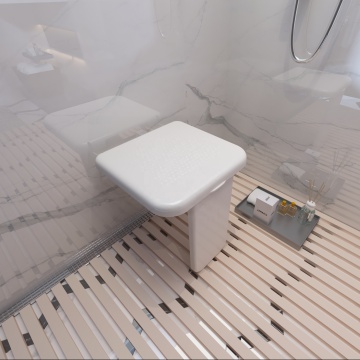Folding Shower Seat for Elderly - PP Plastic with Aluminum Frame