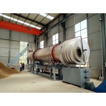 Rotary palm shell charcoal kiln