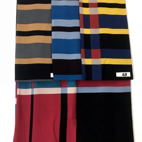 45S Spun Rayon Normal Print Plaid Design