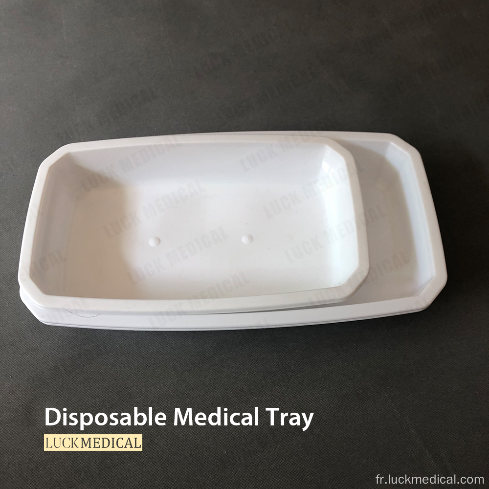 Plat médical de bassin carré jetable