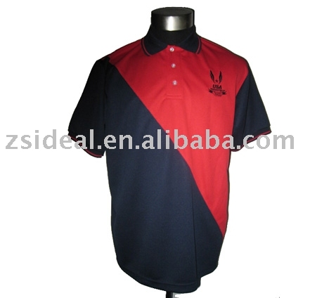 Men's Heavy polyester dry fit short sleeve custome golf shirt