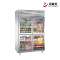 Четырехдверный коммерческий холодильник со стеклянной дверью