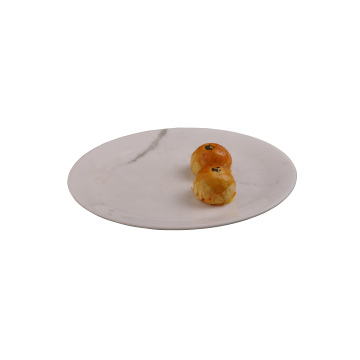 Huaxu Wholesale Luxury Natural Calacatta White Marble Round Plates