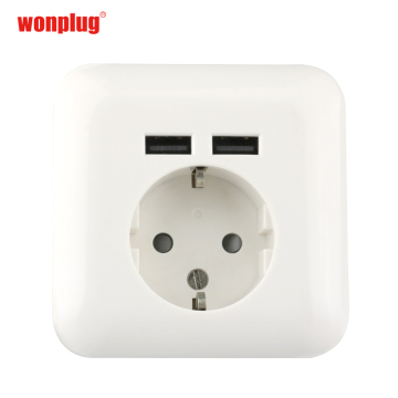 Germany EU Wall Plate 16A Euro Schuko Socket Outlet