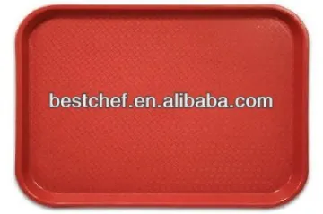 rectangular Red Fast food tray