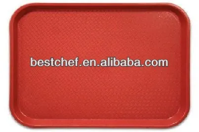 rectangular Red Fast food tray