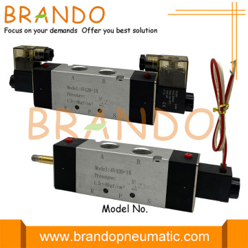 4V420-15 Valvola pneumatica a doppio solenoide tipo AirTAC da 1/2 &#39;&#39;