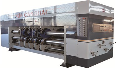 Flexo printer slotter die cutter with stacker