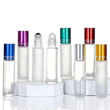Clear Frosted Glass Roller Bottles for Essential Oils - 10ml & 15ml