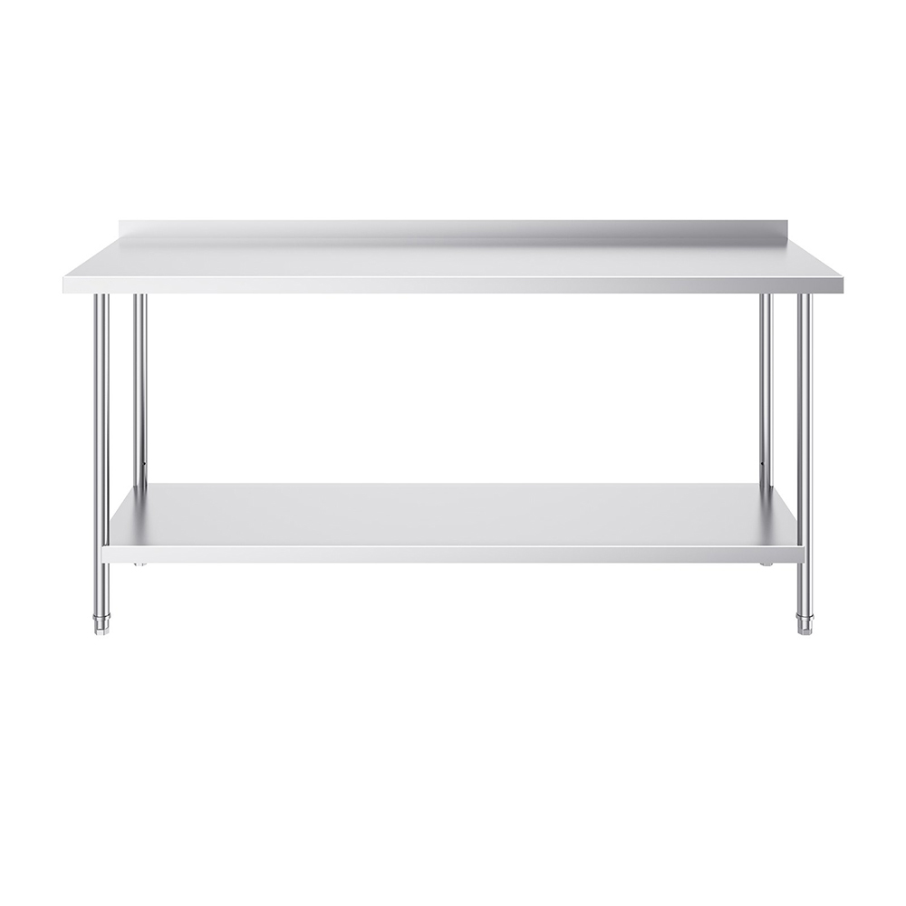 Durable stainless steel table with backsplash (4)