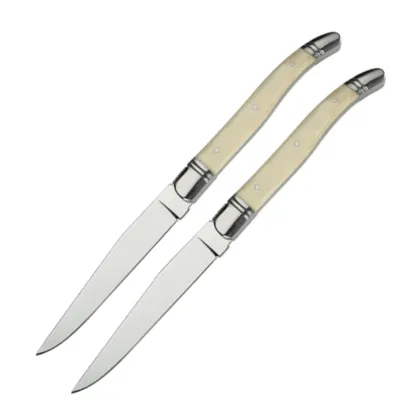 Laguiole Steak Knives 6-Piece Set with Color PP Handles