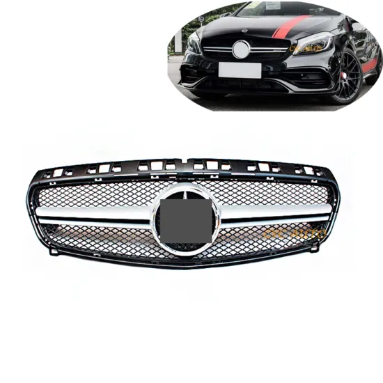 W176 Front Bumper Grille ABS Material AMG Bumper Grill for Mercedes-Benz A-Class 2013-2015