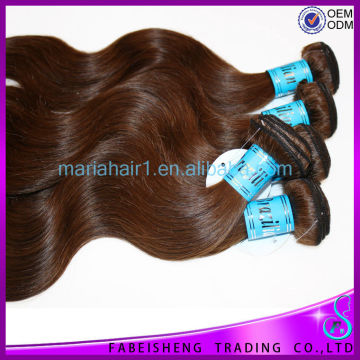 2013 no tangle no shedding unprocessed wholesale virgin brazilian hair color 4# hair from fabeisheng hair