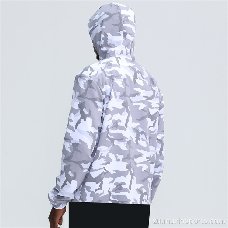 I-Wholesale Camo Men Men Workout Jacket Full Zip