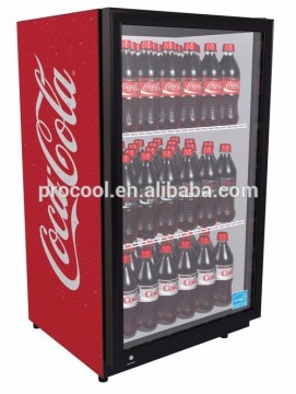 commercial glass door upright fridge for drinks