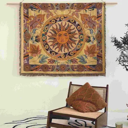 Affordable Sun and Moon Phase Wall Tapestry: Your Decorative Solution
