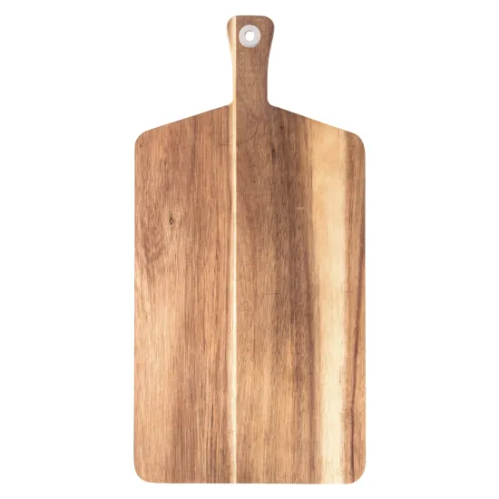 Solid Wooden Kitchen Board: Acacia Cheese Board, Pizza Serving Board, and Chopping Board with Handle