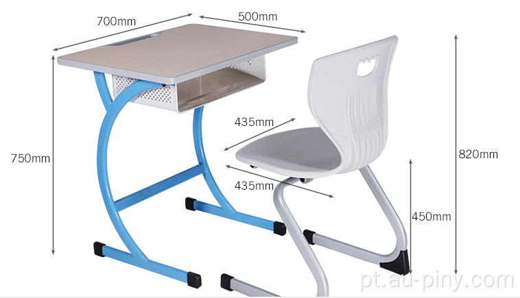 Conjunto de mesa de estudante de classe