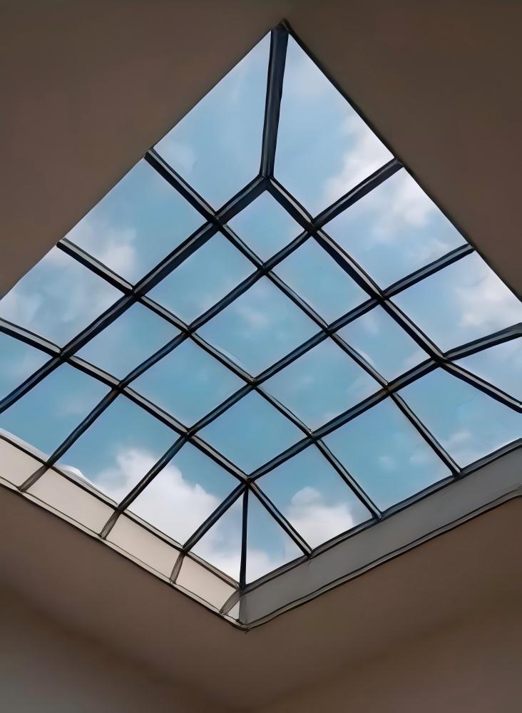 Skylight transparent laminated daylighting glass