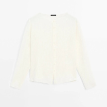 Women's elegant and cool new Chinese style buckle thin transparent long sleeved shirt