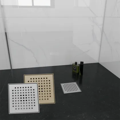 Black Stainless Steel Invisible Bathroom Floor Drain for Showers