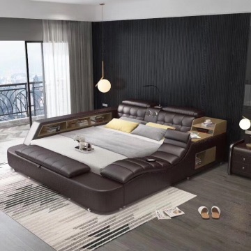 Modern Half Leather Electric Massage Bed Furniture Set