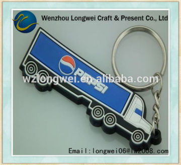 truck shape car pvc rubber keychain