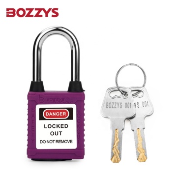 Custom Waterproof Dust-Proof Safety Padlock 38mm Steel Shackle BOZZYS OEM LOTO Lockout