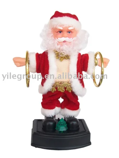 santa claus with both hands revolving ring