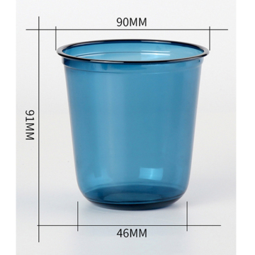 12oz 360ml Blue PET Cold Coffee Cup with Lid for Juice, Yogurt, Beer, Ice Cream - Pink Clear Plastic Disposable Cup