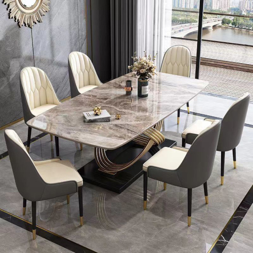 Nordic Light Luxury Sintered Stone Dining Meja