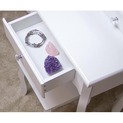 Childrens Dressing Table With Mirror and Stool