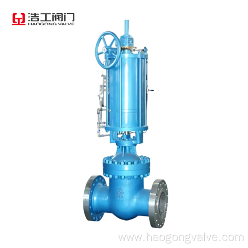 Pneumatic high pressure gate valve