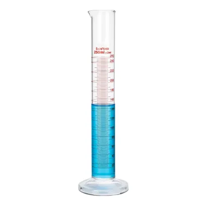 Good Quality 250ml Thick Wall Graduated Cylinder Glass Measuring Cylinder