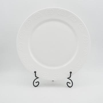 Белый цвет новый набор посуды из тиснений роскошной кости